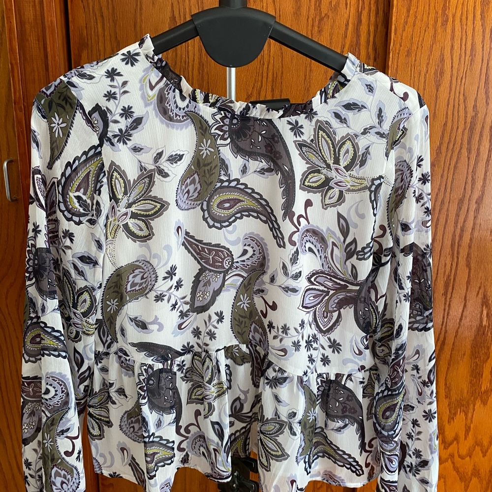 LOFT Multicolor Paisley Blouse